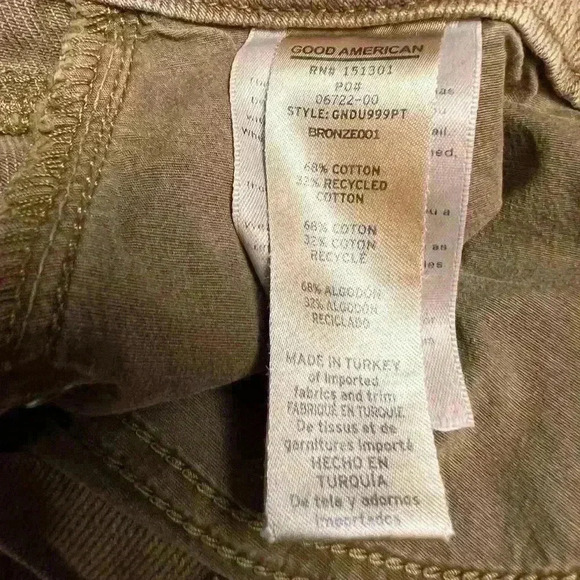 Good AMERICAN GOOD HERITAGE BRONZE BROWN SIZE 2/26 - Picture 11 of 11